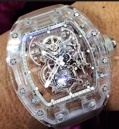 richard mille replica sapphire|richard mille clear watch.